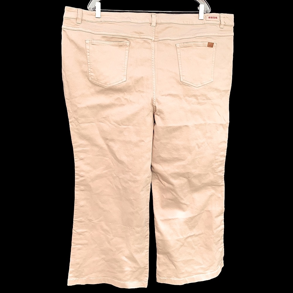 Peace Love World Tan Buttoned Leg Flare Jeans - Picture 2 of 5